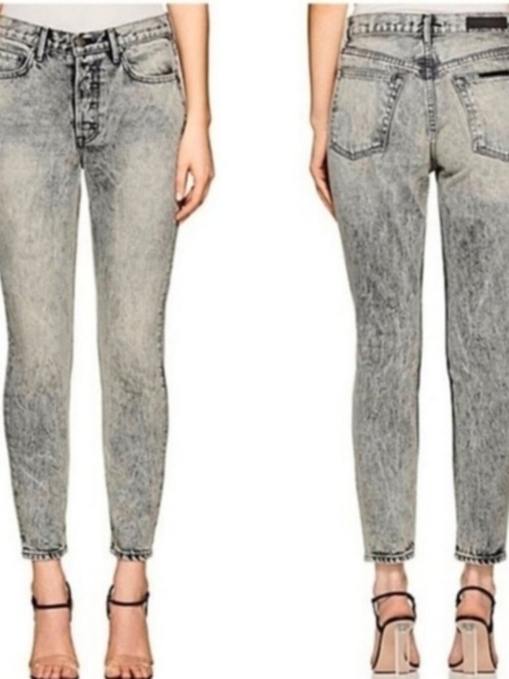 Girlfriend Karolina women jean 25 black washed casual festival rodeo Y2K grunge
